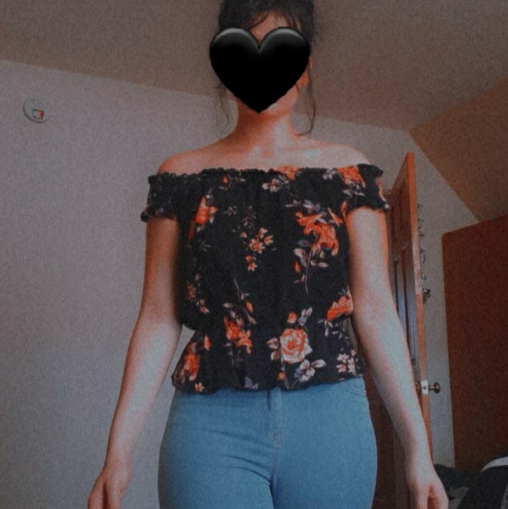 Off the shoulder floral blouse